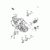 Схема вузла: Gear Change Drum/Shift Fork(s) для Kawasaki KX450 KX450F