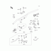 Схема узла: Руль & Пульт управления рулевой для Kawasaki KX500