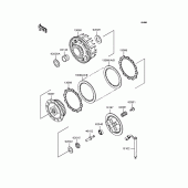 Схема вузла: Зчеплення для Kawasaki VN250 Eliminator 250V