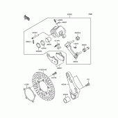 Схема вузла: Заднє гальмо для Kawasaki ZR400 ZRX