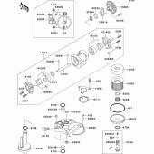 Схема вузла: Масляний насос (1/2) для Kawasaki ZX1100 ZZ-R1100