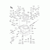 Схема узла: Cylinder head/cylinder(1/2) для Kawasaki KX125