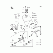 Схема вузла: Паливний бак для Kawasaki KLE400