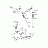 Схема вузла: Клапан(и)(1/2) для Kawasaki VN800 Vulcan 800