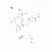 Схема узла: Переключатель передач для Kawasaki KX500