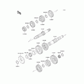 Схема узла: Трансмиссия для Kawasaki KX250/ KX252 KX250