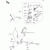 Схема вузла: Передній гальмівний циліндр Kawasaki EX650 Ninja 650 ABS
