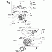 Схема вузла: Головка циліндра для Kawasaki VN900 VN900 Custom