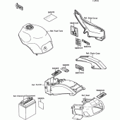 Схема узла: Информационные наклейки для Kawasaki ZX1000 ZX-10