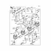 Схема вузла: Карбюратор для Kawasaki ZR750 Zephyr