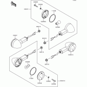 Схема вузла: Поворотники для Kawasaki ZR1100 Zephyr 1100