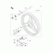 Схема вузла: Front wheel для Kawasaki EL250 Eliminator 250