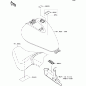 Схема узла: Информационные наклейки для Kawasaki VN900 VN900 Classic