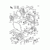 Схема узла: Крышка двигателя для Kawasaki KLX250 KLX250