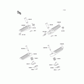 Схема узла: Подножки для Kawasaki ZX600 Ninja ZX-6R