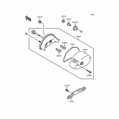 Схема вузла: Задній ліхтар (Стоп-сигнал) для Kawasaki ZR750 Zephyr