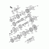 Схема вузла: Трансмісія для Kawasaki ZR400 Zephyr