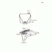 Схема узла: Наклейка(FJF) для Kawasaki KX100