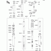 Схема вузла: Вилка передньої осі для Kawasaki EJ650 W650