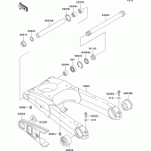 Схема узла: Задний рычаг (Маятник) для Kawasaki ZX1100 ZZ-R1100