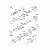 Схема узла: Трансмиссия для Kawasaki KLX650 KLX650