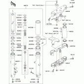 Схема вузла: Вилка передньої осі для Kawasaki VN1500 VN1500 Drifter