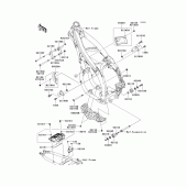 Схема вузла: Кріплення двигуна для Kawasaki KLX450 KLX450R