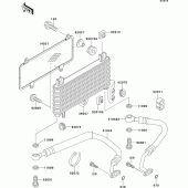 Схема узла: Масляный охладитель для Kawasaki ZX600 ZZ-R600