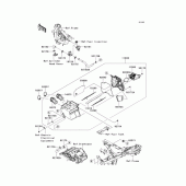 Схема вузла: Повітряний фільтр для Kawasaki EX250 Ninja 250