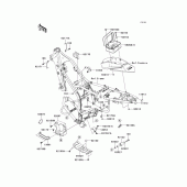 Схема узла: Крепление двигателя для Kawasaki KLX250 KLX250