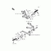 Схема вузла: Підніжки для Kawasaki ZX1000 Ninja H2R