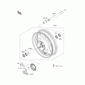 Схема вузла: Ступиця переднього колеса для Kawasaki VN1700 VN1700 Voyager ABS
