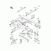 Схема вузла: Задній важіль (Маятник) для Kawasaki KLE500