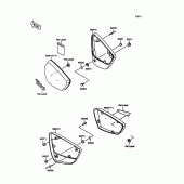 Схема вузла: Side covers для Kawasaki VN1500 VN-15