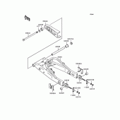 Схема вузла: Задній важіль (Маятник) для Kawasaki KL110 KSR