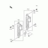 Схема узла: Подвеска/амортизатор для Kawasaki ZR1100 Zephyr 1100RS