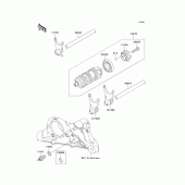 Схема вузла: Gear change drum/shift fork(s) для Kawasaki ZX636 Ninja ZX-6R