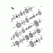 Схема узла: Трансмиссия для Kawasaki ZX400 ZXR400