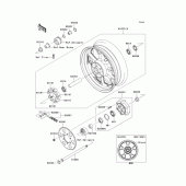 Схема вузла: Заднє колесо & Привідний ланцюг для Kawasaki ZR1200 ZRX1200 DAEG