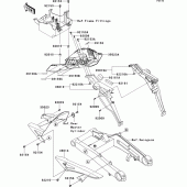 Схема вузла: Заднє крило для Kawasaki ZR1000 Z1000 ABS