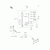 Схема вузла: Задній гальмівний циліндр Kawasaki ZX900 Ninja ZX-9R