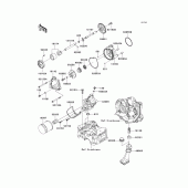 Схема узла: Масляный насос & Масляный фильтр для Kawasaki ZX600 Ninja ZX-6R