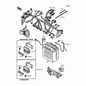Схема вузла: Електроустаткування для Kawasaki EL250 Eliminator 250SE
