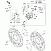 Схема вузла: Переднє гальмо для Kawasaki ZR750 Z750