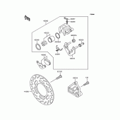 Схема вузла: Заднє гальмо (ZR250-B8) для Kawasaki ZR250 Balius-II