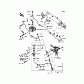 Схема вузла: Задній гальмівний циліндр для Kawasaki ZR900 Z900 ABS