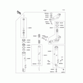 Схема вузла: Вилка передньої осі для Kawasaki EX500 GPZ500