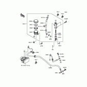 Схема вузла: Задній гальмівний циліндр Kawasaki EX650 ER-6F ABS