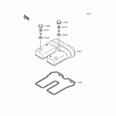 Схема вузла: Клапанна кришка для Kawasaki KL250 KL250 Super Sherpa