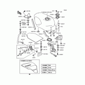 Схема узла: Топливный бак (ZX400-N5/N6) для Kawasaki ZX400 ZZR400